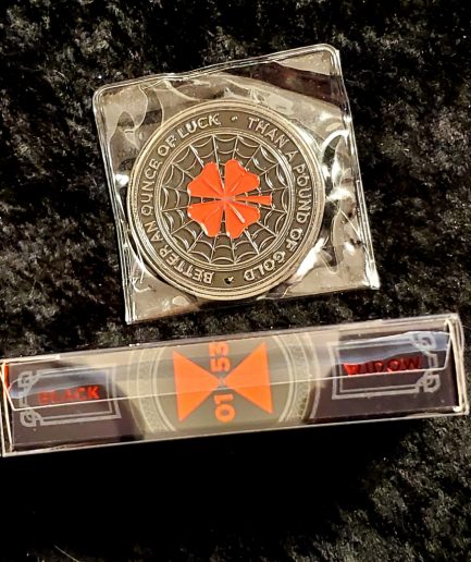 Black Widow Playing Cards By JAMM PAKD Cards - Card #1/53 with Coin #1/53