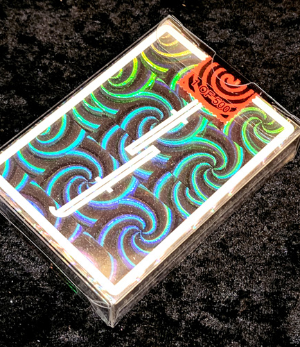 Fontaine Black Holographic Pre-Release Edition Playing Cards 1 of 